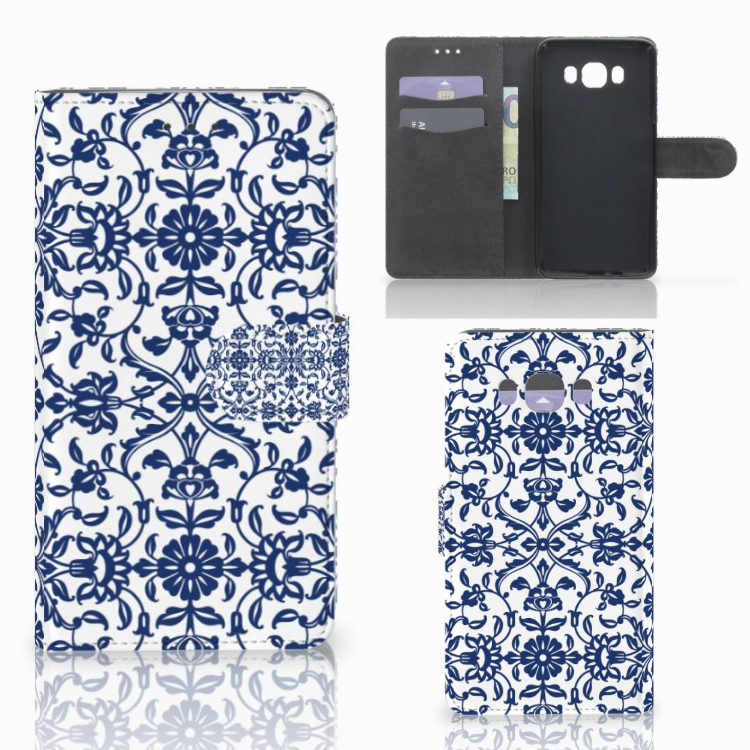 Samsung Galaxy J7 2016 Hoesje Flower Blue