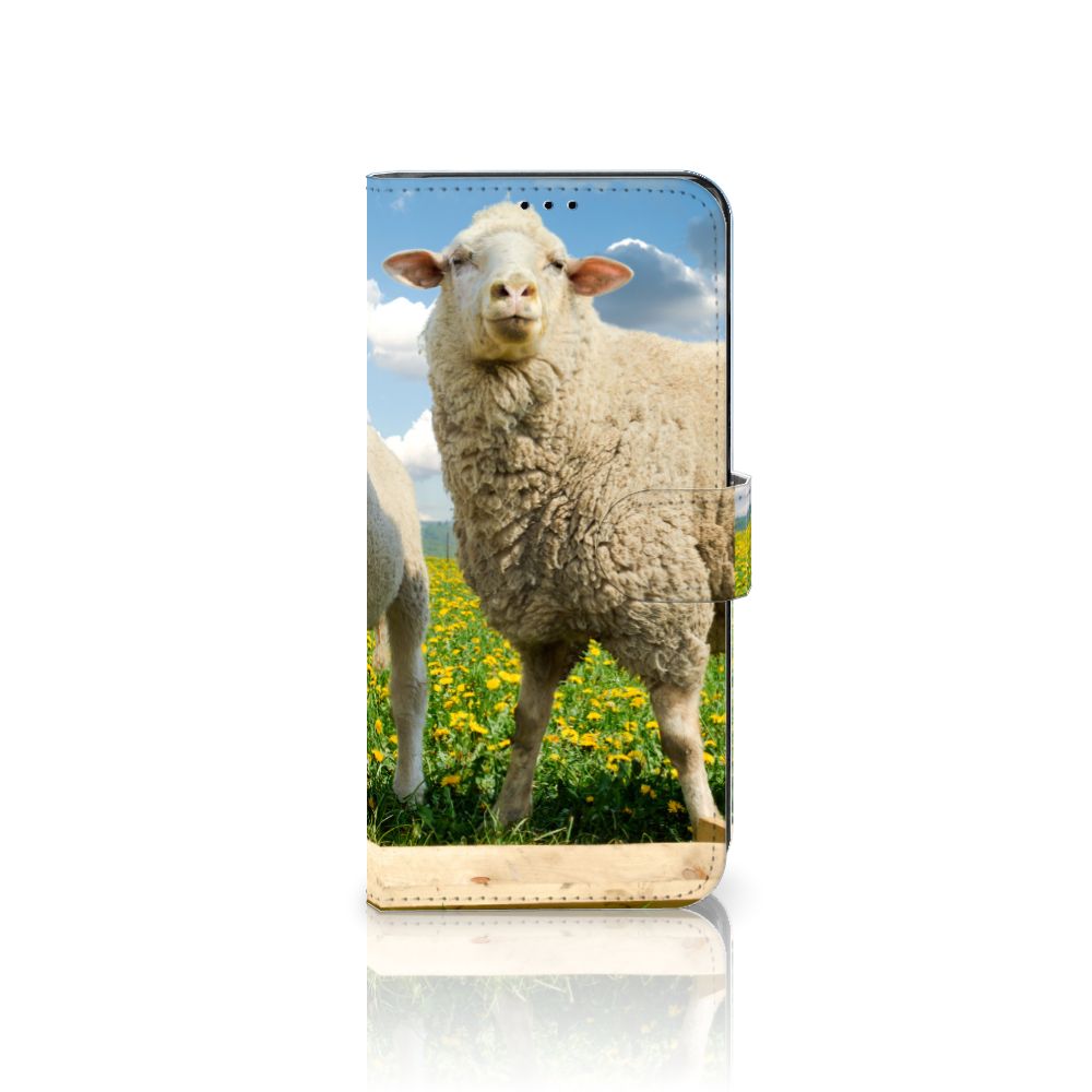 Motorola Edge 30 Pro Telefoonhoesje met Pasjes Schaap en Lammetje
