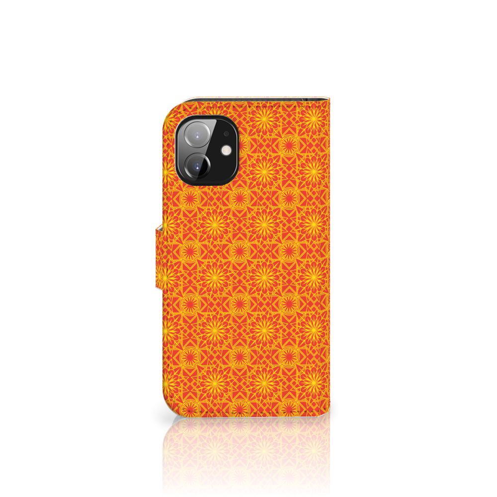 Apple iPhone 12 Mini Telefoon Hoesje Batik Oranje