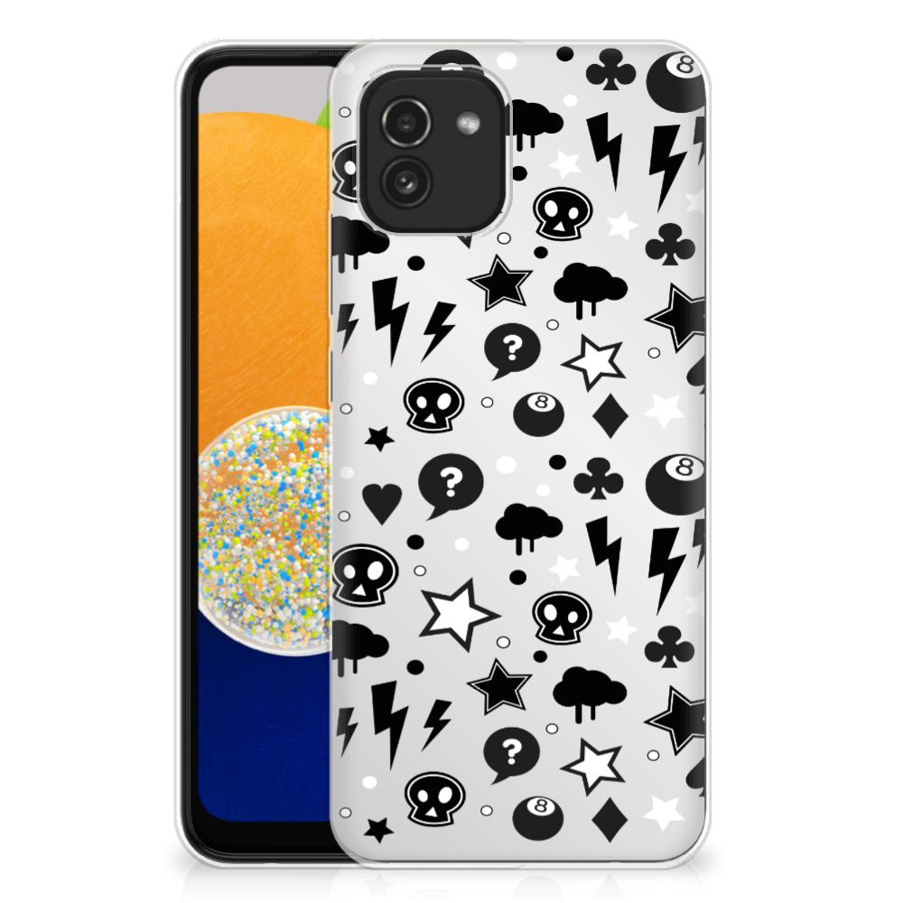 Silicone Back Case Samsung Galaxy A03 Silver Punk B2C Telecom