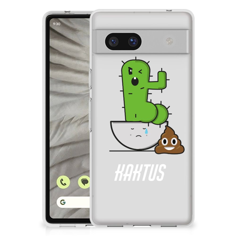 Google Pixel 7A Telefoonhoesje met Naam Cactus Poo