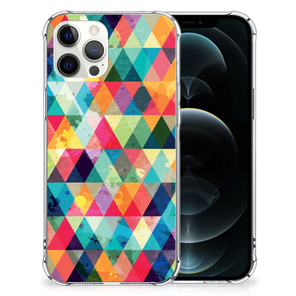 iPhone 12 Pro Max Doorzichtige Silicone Hoesje Geruit B2C Telecom