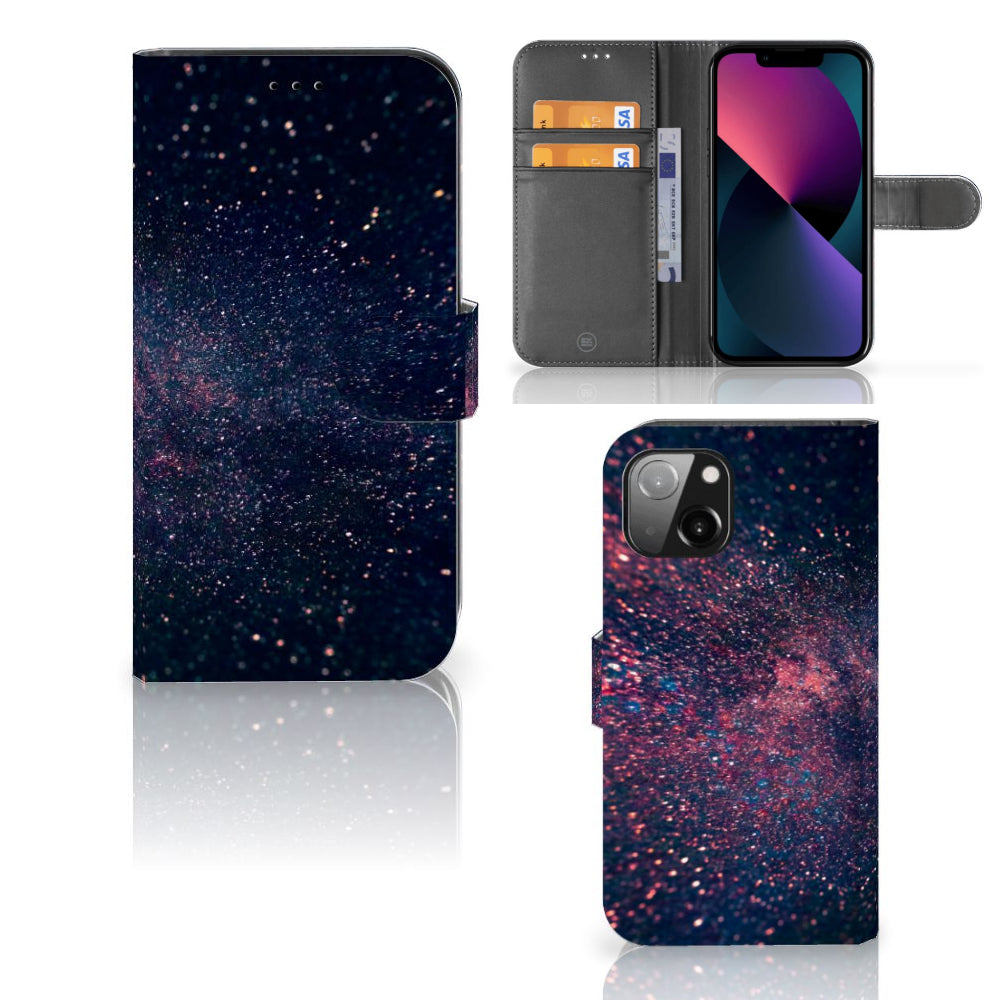 Apple iPhone 13 Book Case Stars