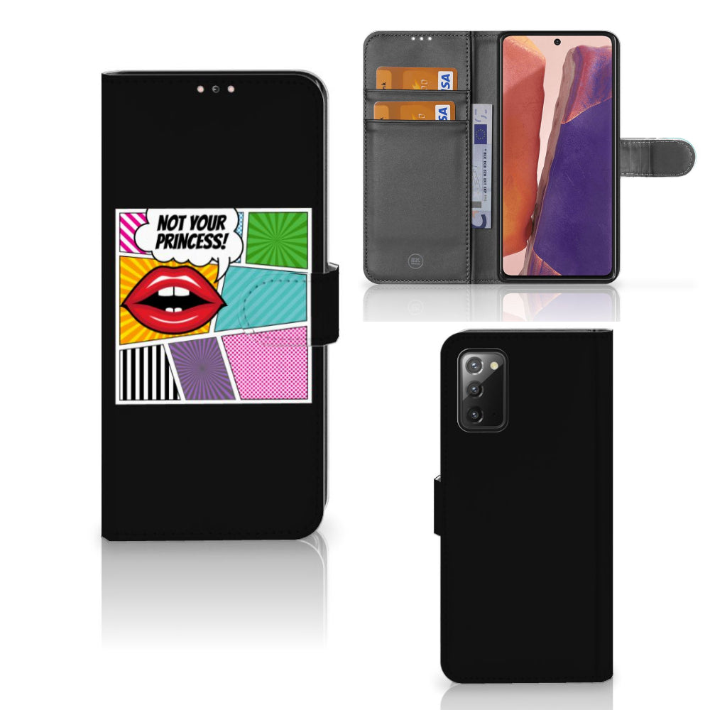Samsung Galaxy Note 20 Wallet Case met Pasjes Popart Princess