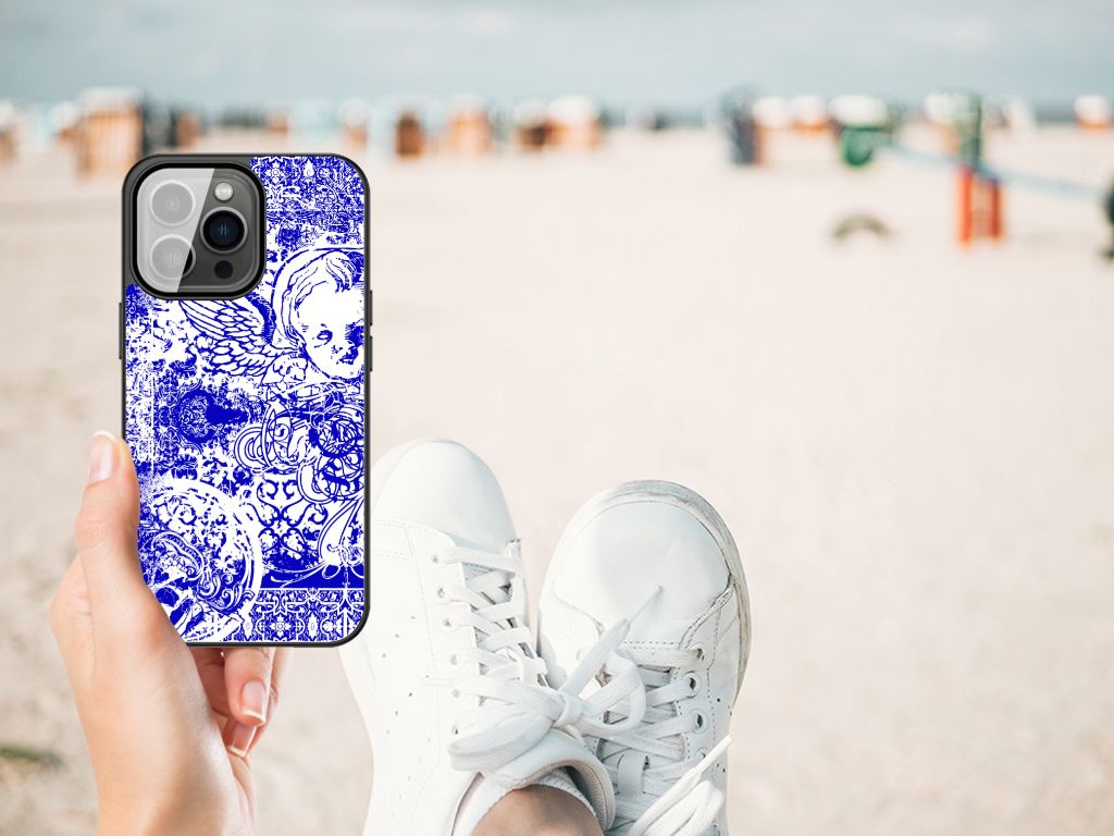 Telefoonhoesje iPhone 13 Pro Max Angel Skull Blauw B2C Telecom
