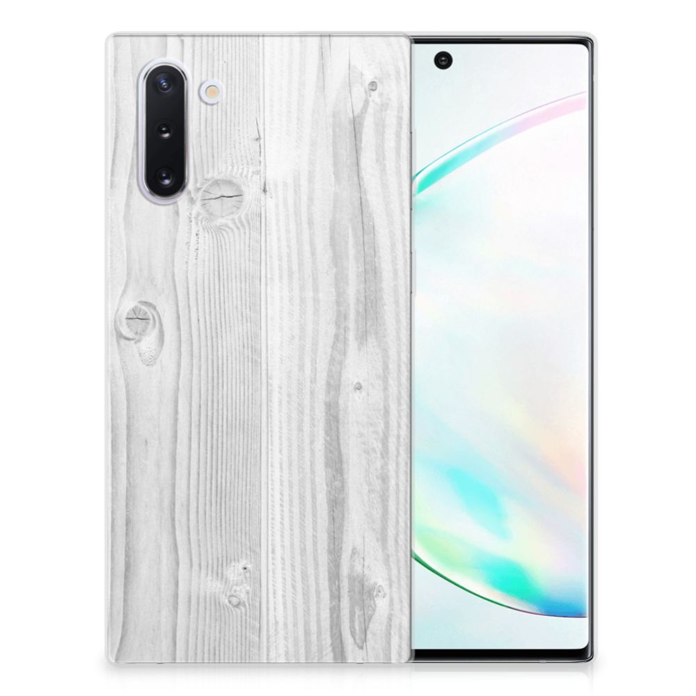 Samsung Galaxy Note 10 Bumper Hoesje White Wood