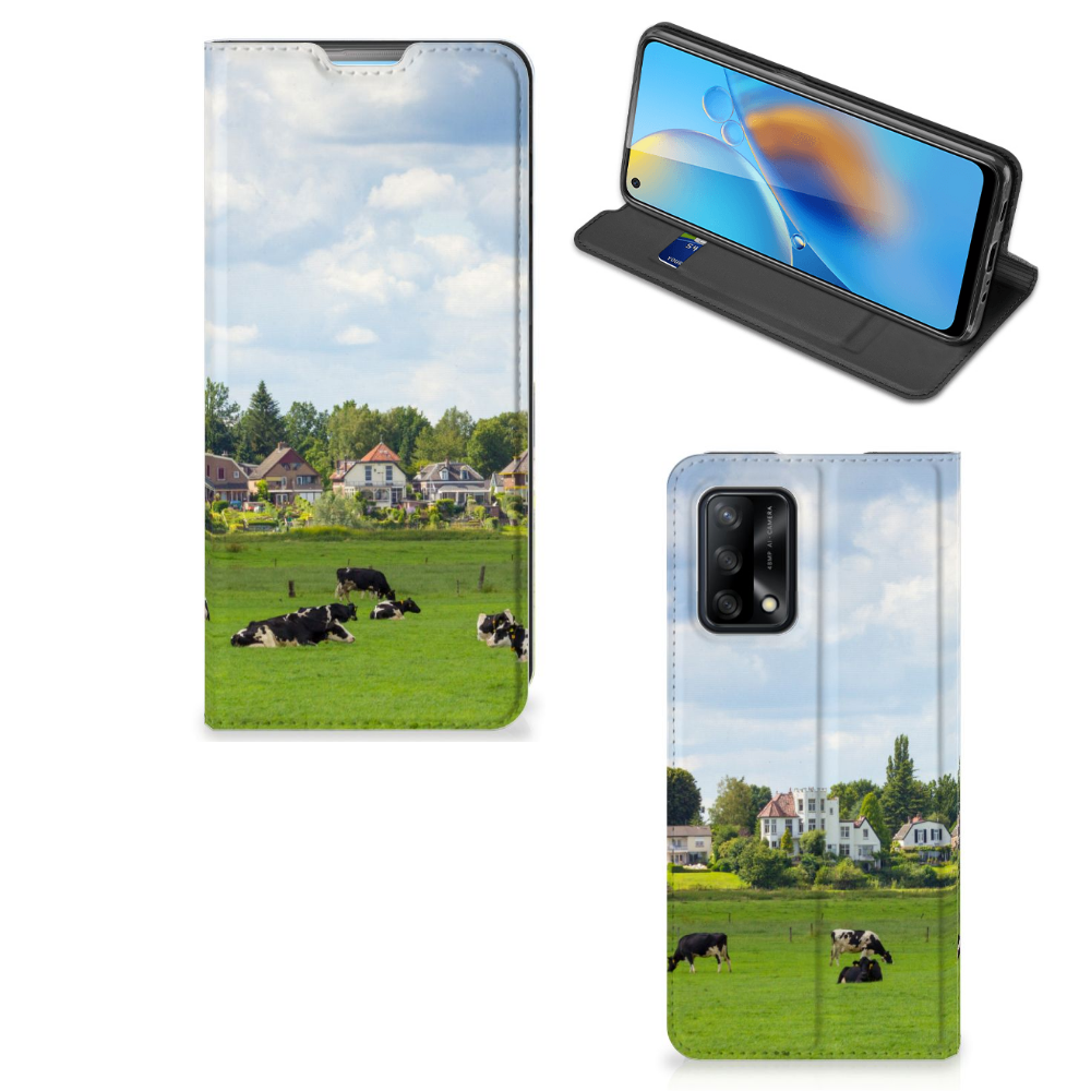 OPPO A74 4G Hoesje maken Koeien - B2C Telecom
