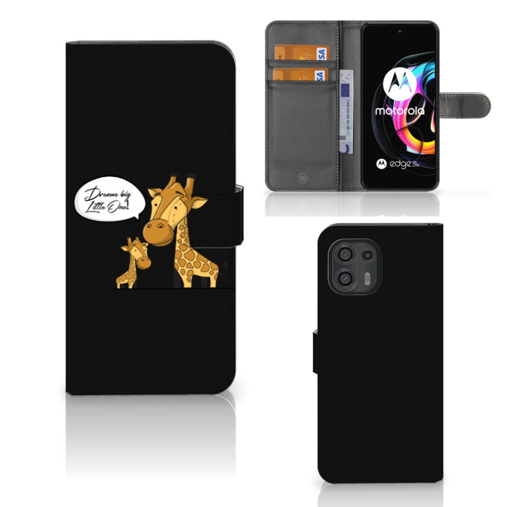 Motorola Edge 20 Lite Leuk Hoesje Giraffe