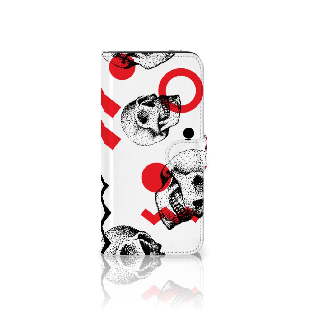 Telefoonhoesje met Naam Motorola G8 Power Skull Red