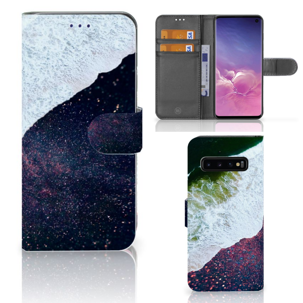 Samsung Galaxy S10 Book Case Sea in Space