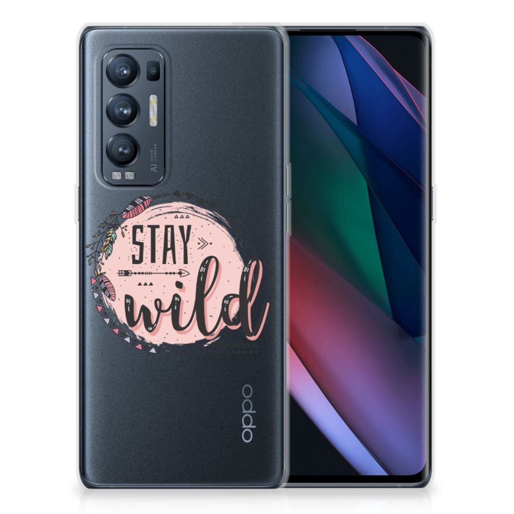 OPPO Find X3 Neo Telefoonhoesje met Naam Boho Stay Wild B2C Telecom