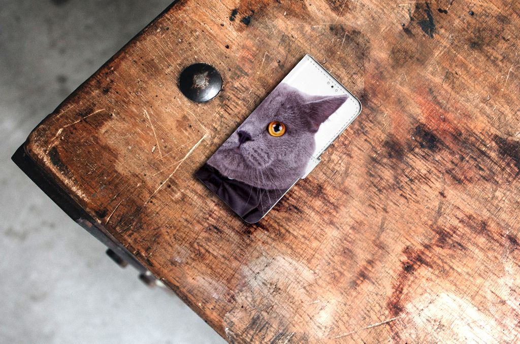 Samsung Galaxy S22 Plus Telefoonhoesje met Pasjes Kat