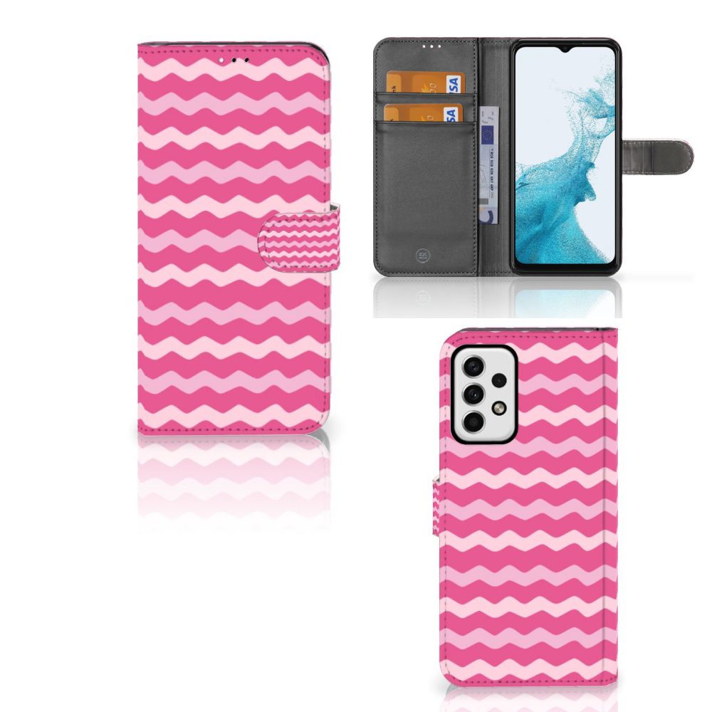 Samsung Galaxy A23 Telefoon Hoesje Waves Pink