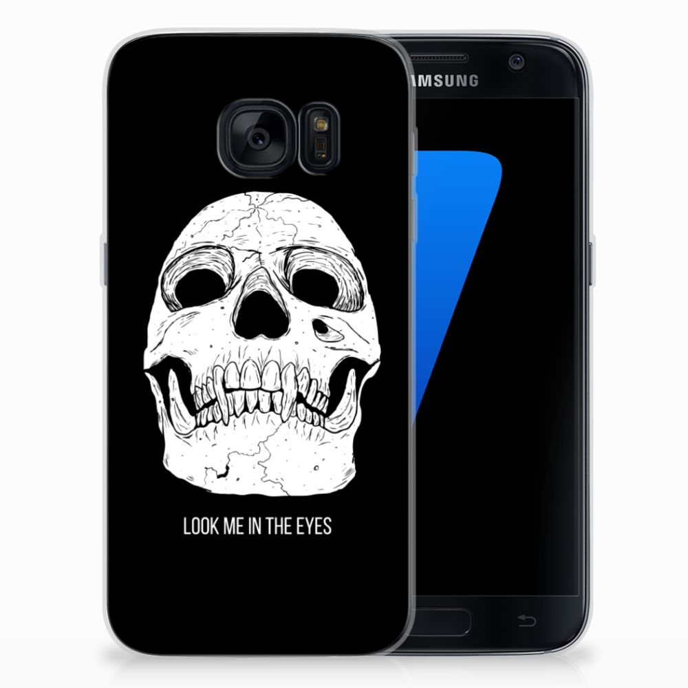 Silicone Back Case Samsung Galaxy S7 Skull Eyes