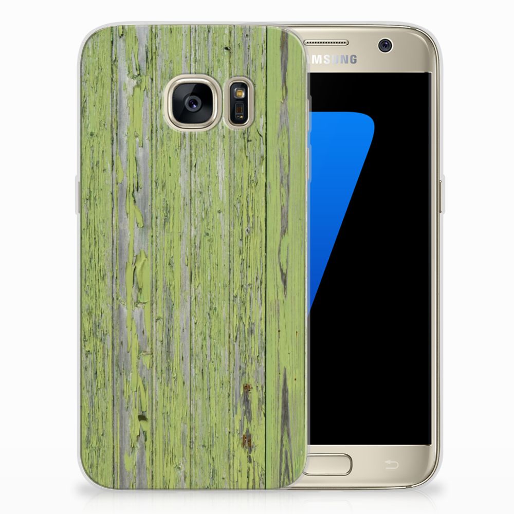 Samsung Galaxy S7 Bumper Hoesje Green Wood