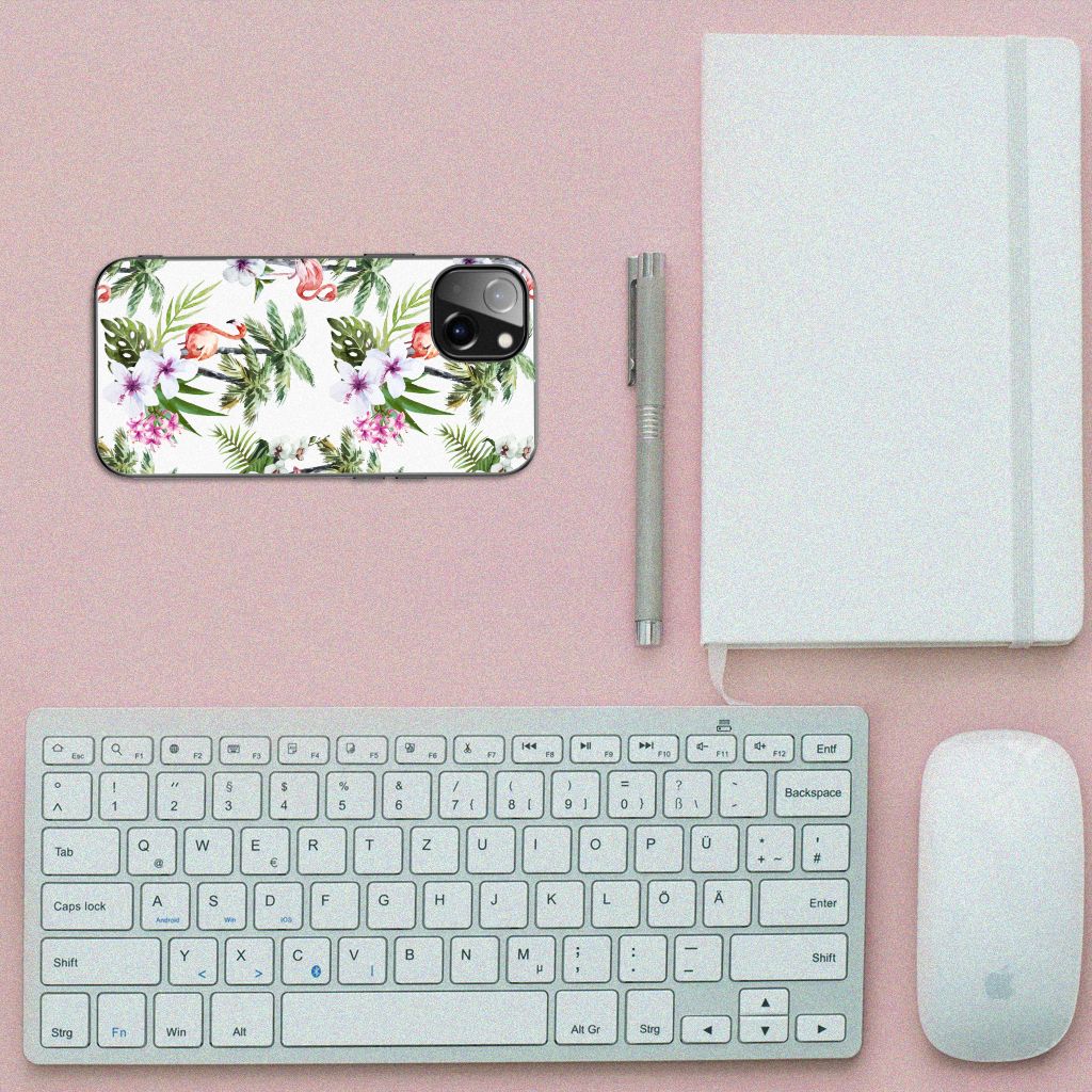 Apple iPhone 13 Dierenprint Telefoonhoesje Flamingo Palms B2C Telecom