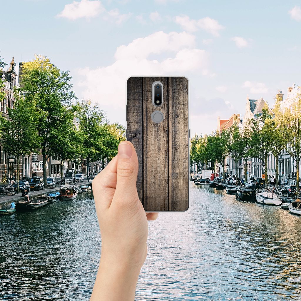 Nokia 2.4 Bumper Hoesje Steigerhout