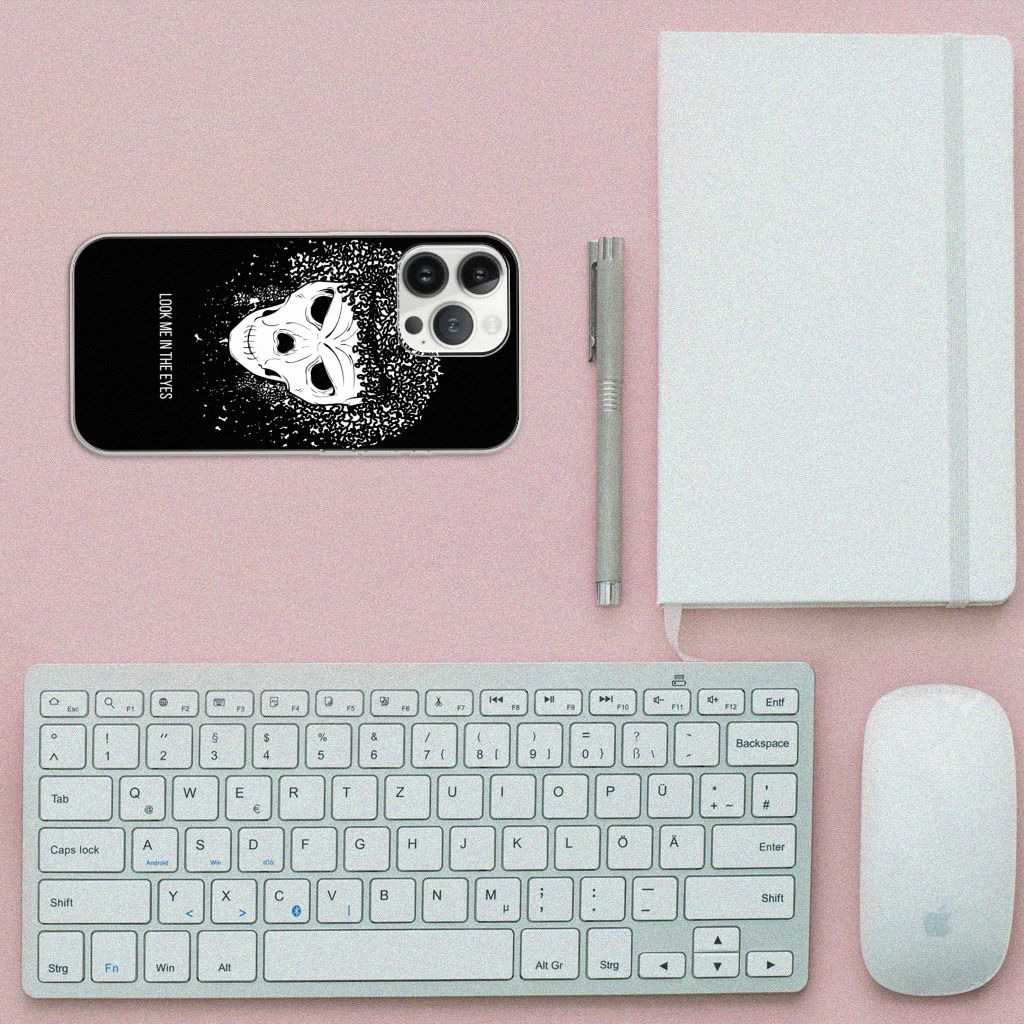Silicone Back Case iPhone 13 Pro Max Skull Hair B2C Telecom