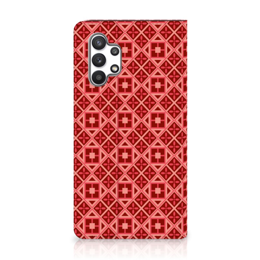 Samsung Galaxy A32 4G | A32 5G Enterprise Editie Hoesje met Magneet Batik Rood - B2C Telecom