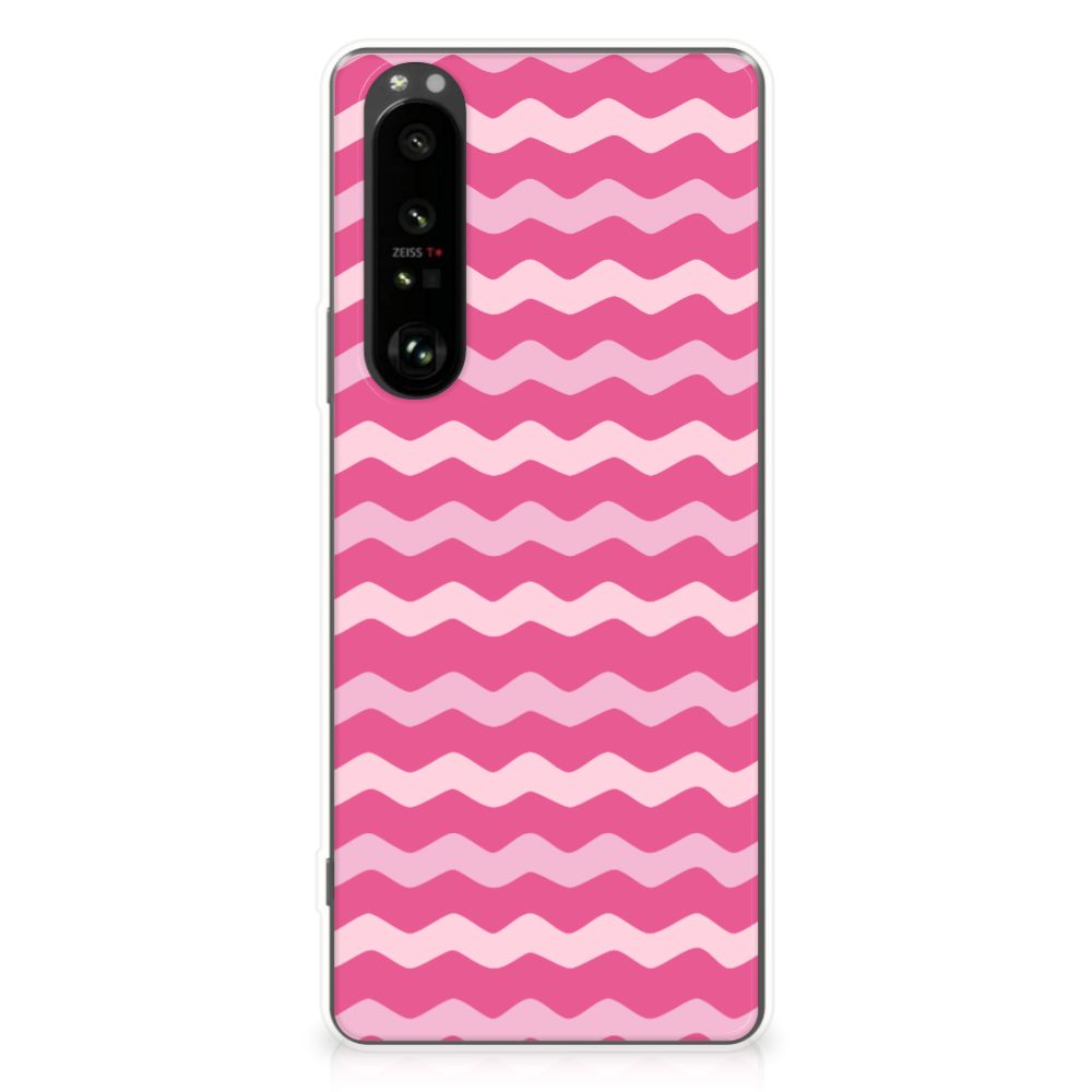 Sony Xperia 1 III TPU bumper Waves Pink