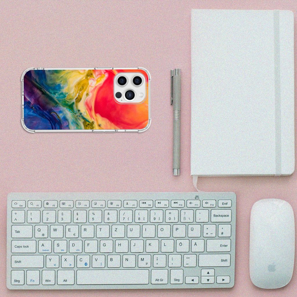 Back Cover iPhone 13 Pro Max Watercolor Dark - B2C Telecom