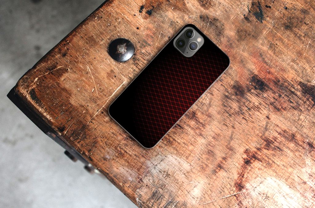 Apple iPhone 11 Pro TPU bumper Geruit Rood