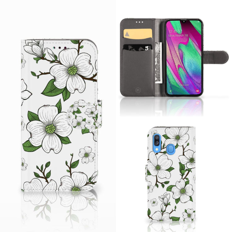 Samsung Galaxy A40 Hoesje Dogwood Flowers