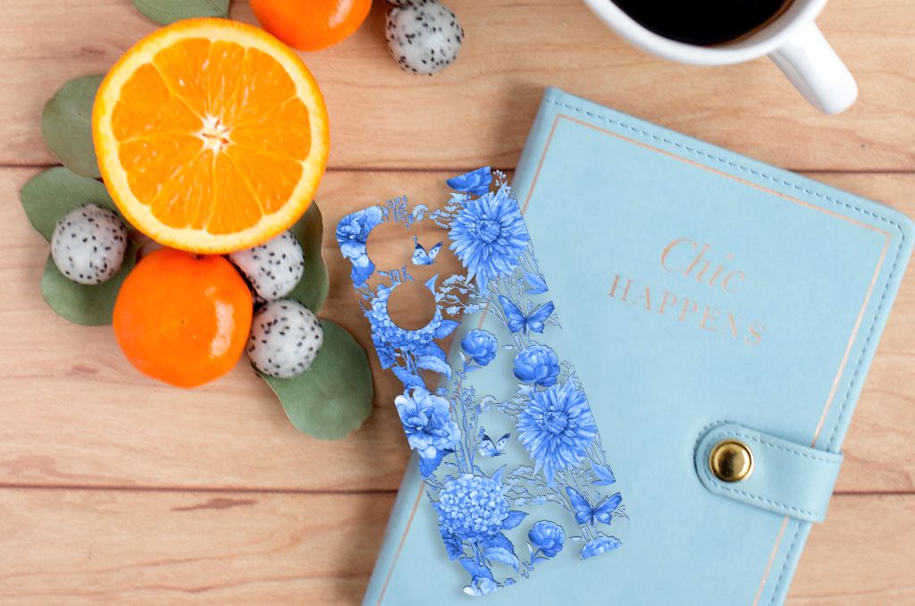 Case voor OPPO Reno8 T 5G Flowers Blue B2C Telecom