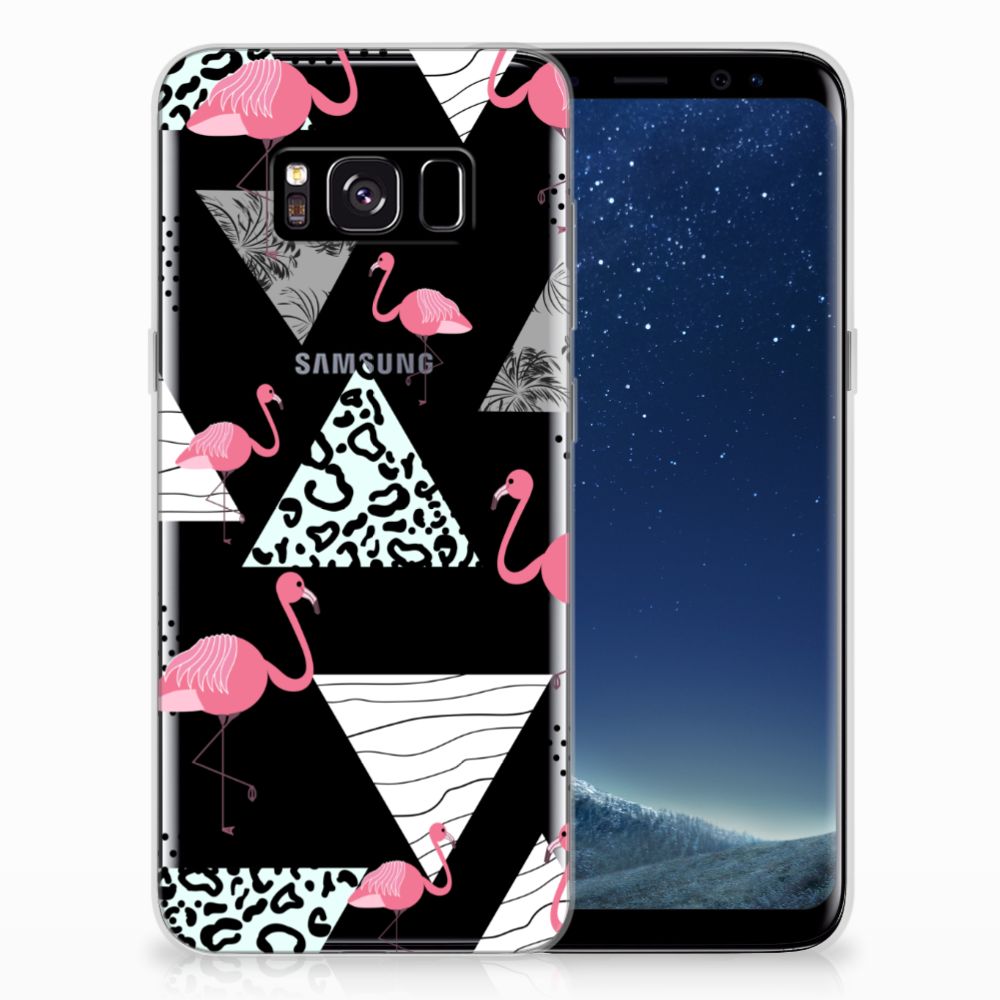 Samsung Galaxy S8 TPU Hoesje Flamingo Triangle