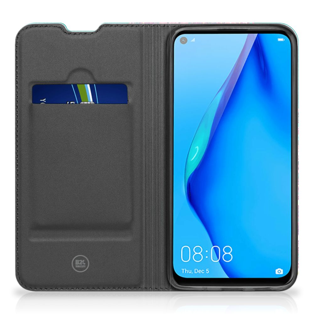 Huawei P40 Lite Bookcase Cirkels en Vlinders