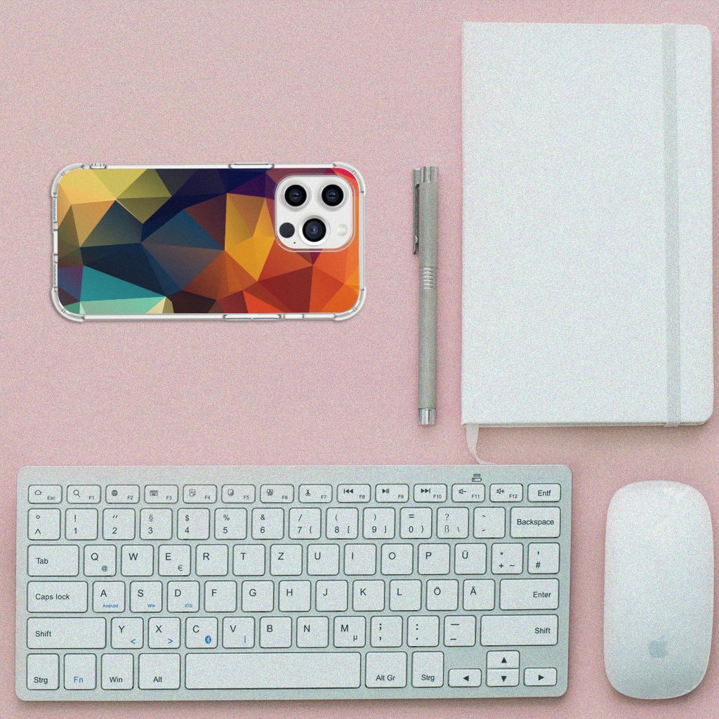 iPhone 13 Pro Max Shockproof Case Polygon Color - B2C Telecom