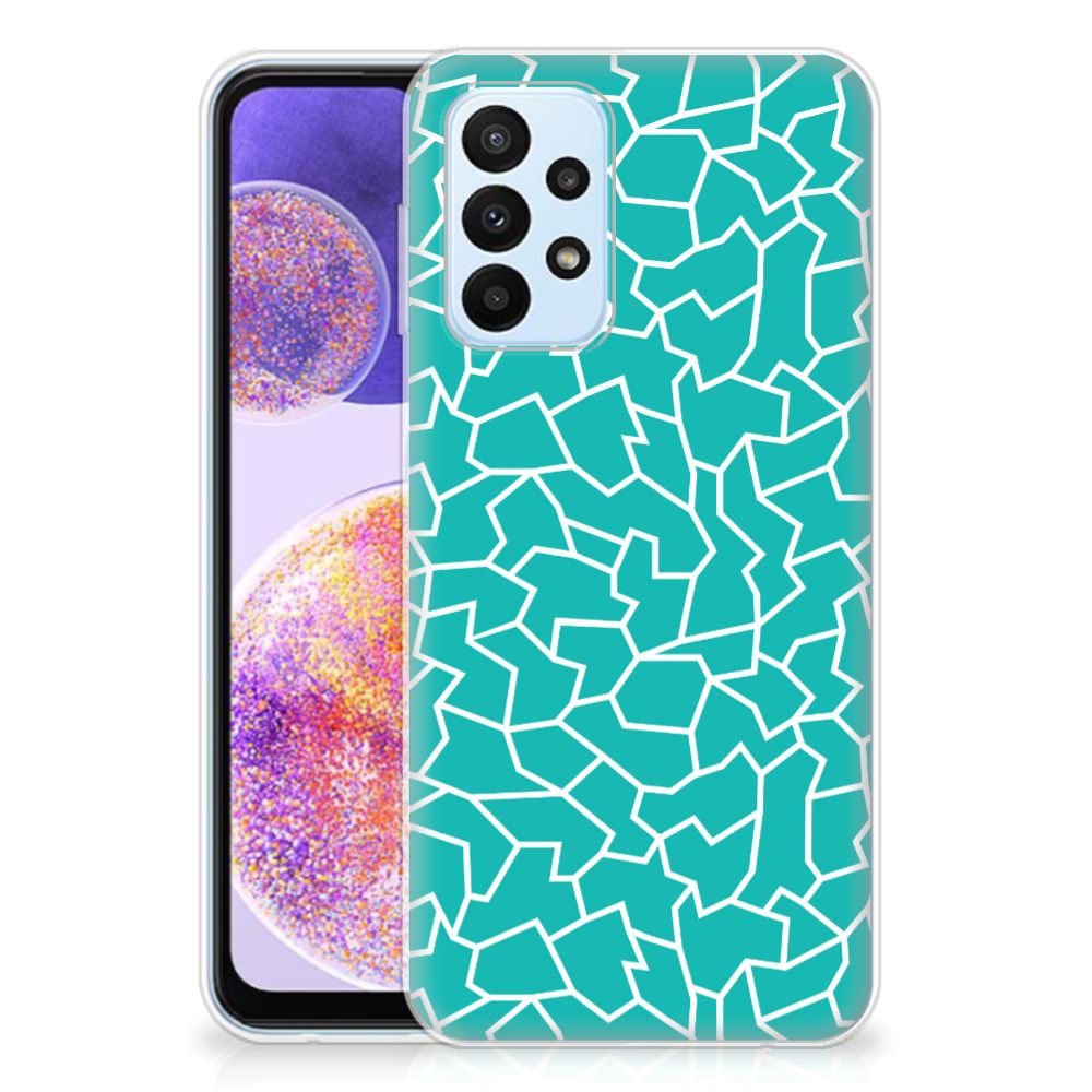 Samsung Galaxy A23 Hoesje maken Cracks Blue B2C Telecom