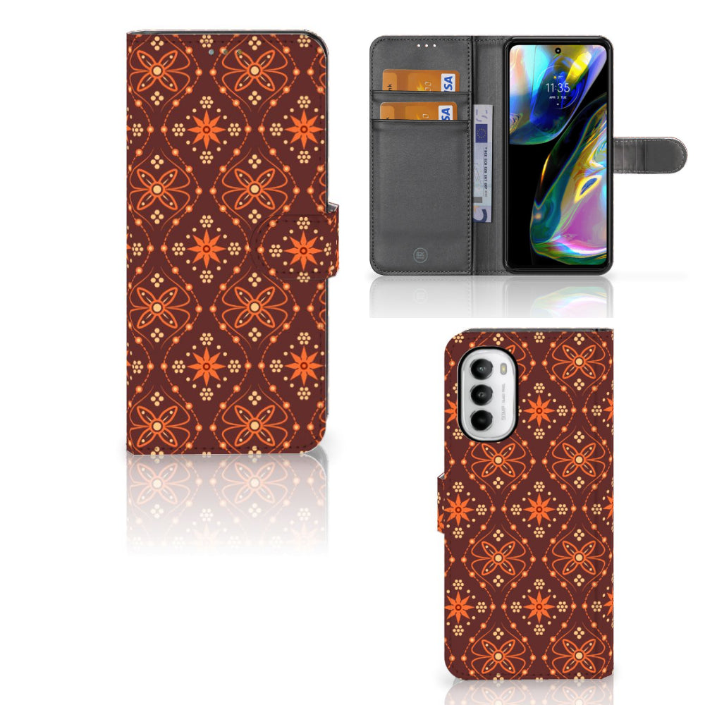 Motorola Moto G52 | Moto G82 Telefoon Hoesje Batik Brown