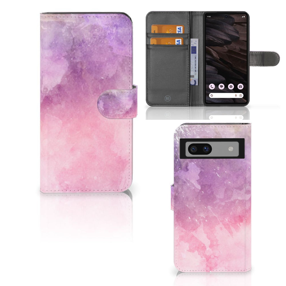 Hoesje Google Pixel 7A Pink Purple Paint