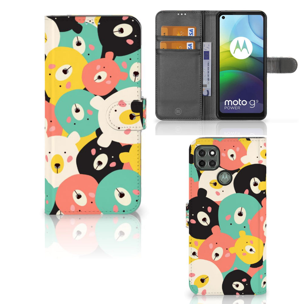 Motorola Moto G9 Power Leuk Hoesje Bears