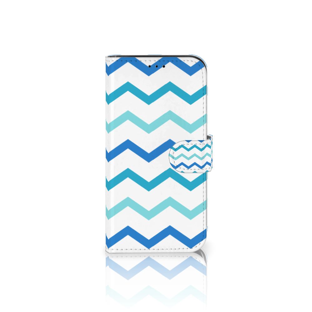 iPhone 13 Pro Telefoon Hoesje Zigzag Blauw