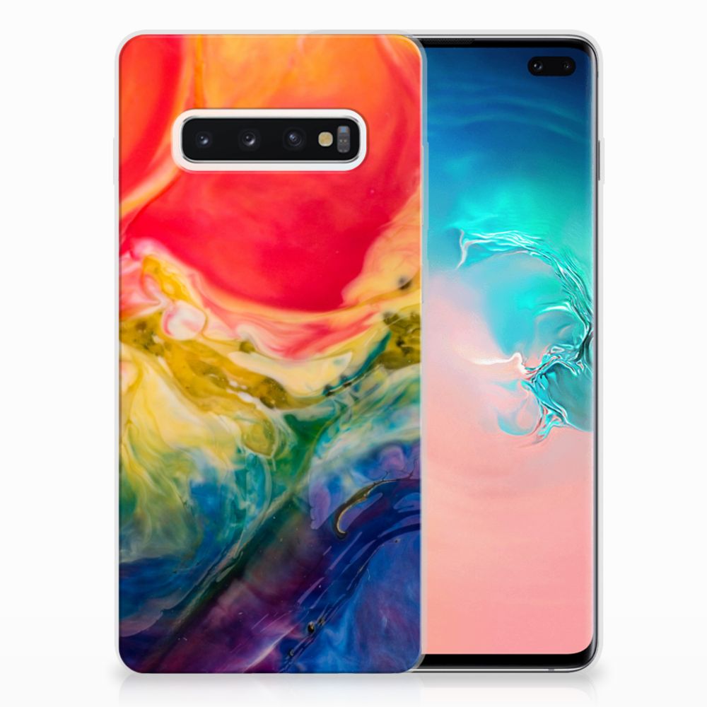 Hoesje maken Samsung Galaxy S10 Plus Watercolor Dark