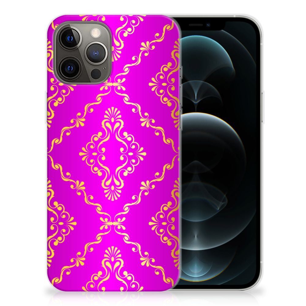 Siliconen Hoesje iPhone 12 Pro Max Barok Roze B2C Telecom