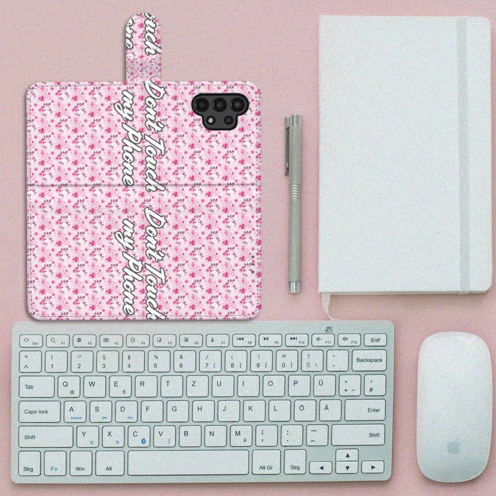 Samsung Galaxy A13 (4G) Portemonnee Hoesje Flowers Pink DTMP
