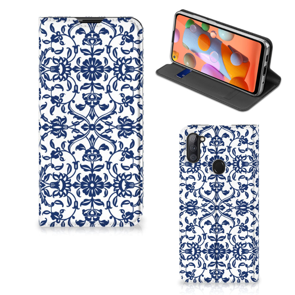 Samsung Galaxy M11 | A11 Smart Cover Flower Blue