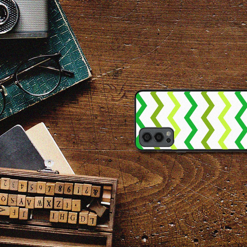 OnePlus Nord 2 Back Case Zigzag Groen B2C Telecom