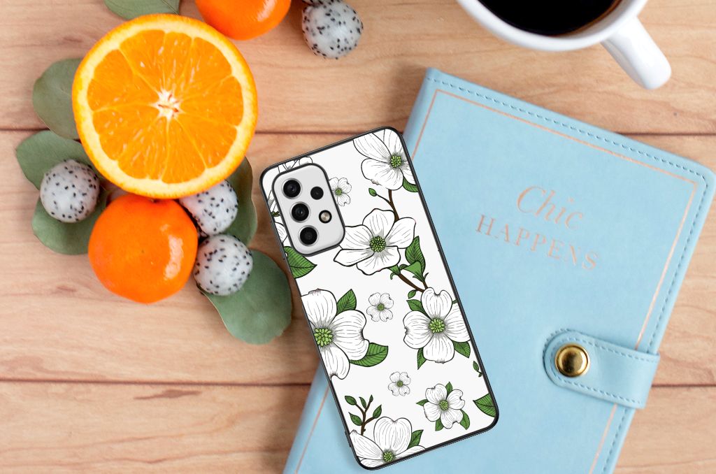 Samsung Galaxy A23 Bloemen Hoesje Dogwood Flowers B2C Telecom