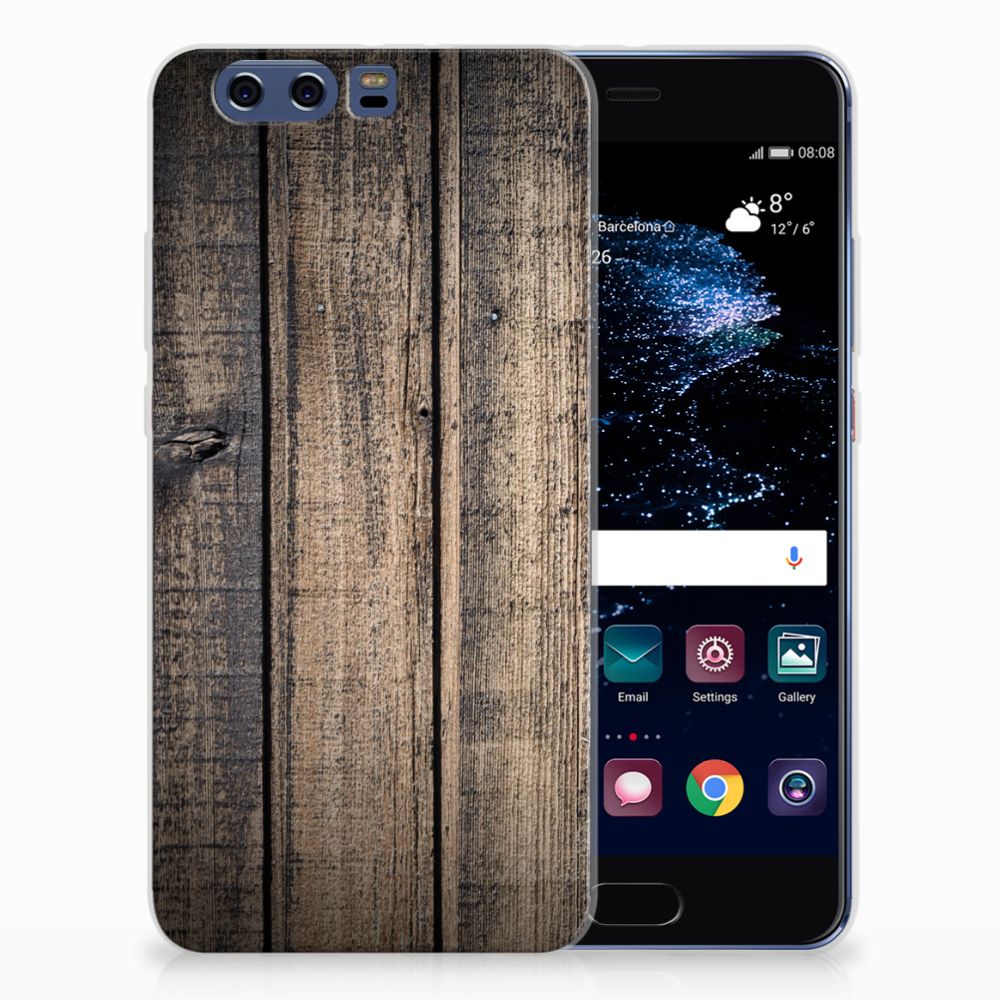 Huawei P10 Plus Bumper Hoesje Steigerhout