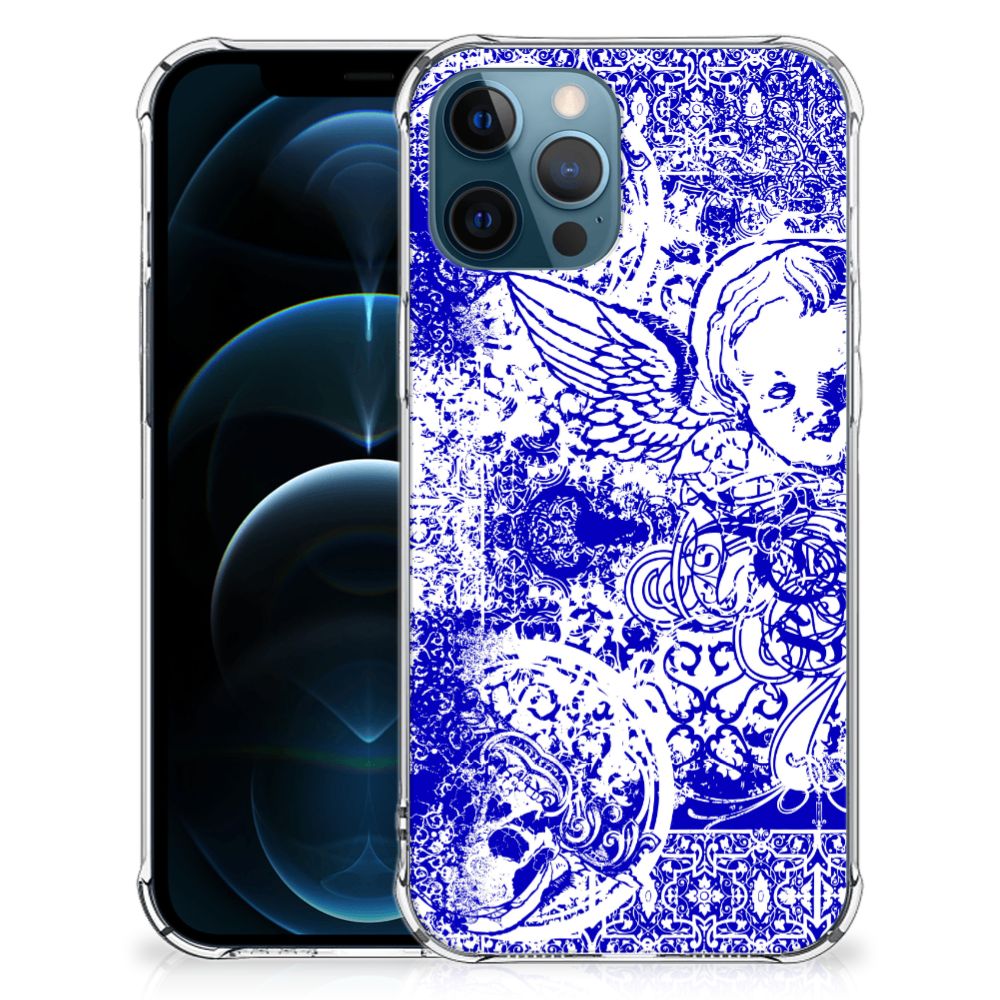 Extreme Case iPhone 12 | 12 Pro Angel Skull Blauw