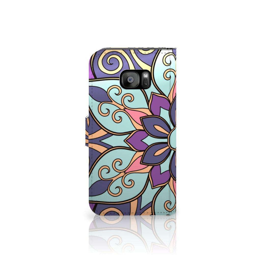 Samsung Galaxy S7 Edge Hoesje Purple Flower