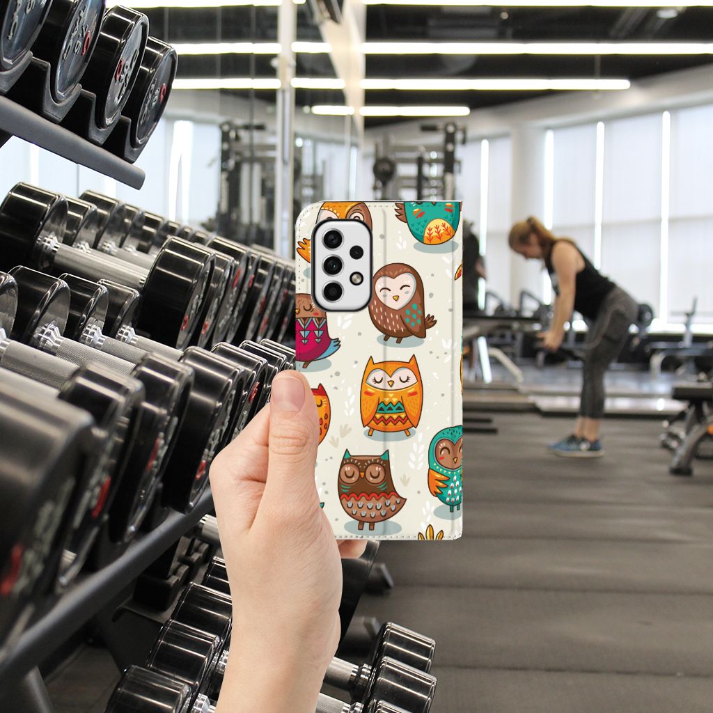 Samsung Galaxy A23 Hoesje maken Vrolijke Uilen - B2C Telecom