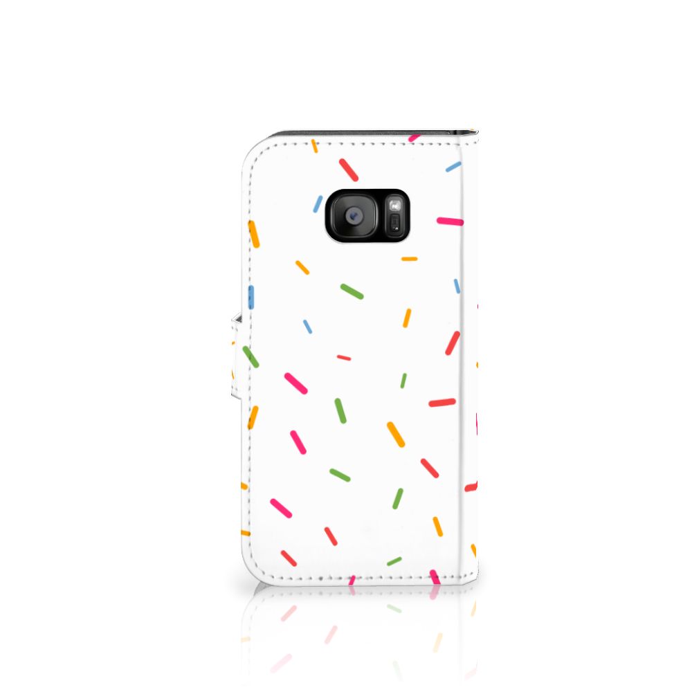 Samsung Galaxy S7 Edge Book Cover Donut Roze