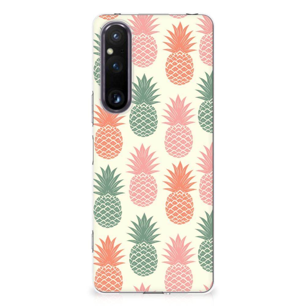 Sony Xperia 1 V Siliconen Case Ananas