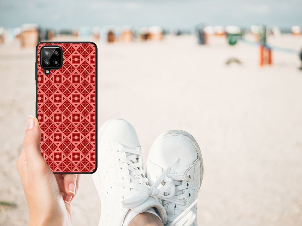 Samsung Galaxy A12 Back Case Batik Rood B2C Telecom