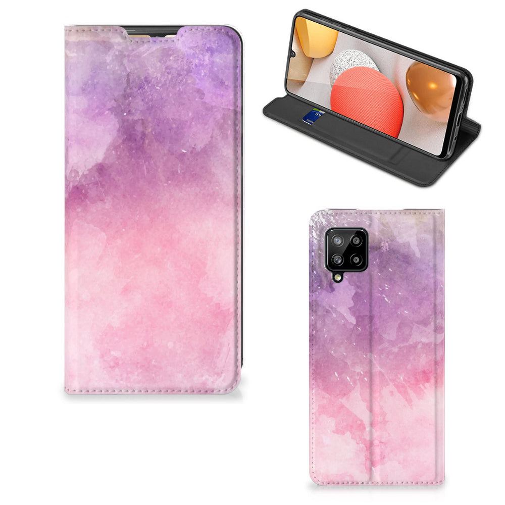 Bookcase Samsung Galaxy A42 Pink Purple Paint